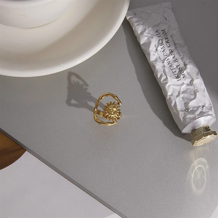 Adjustable Sun Face Open Ring price