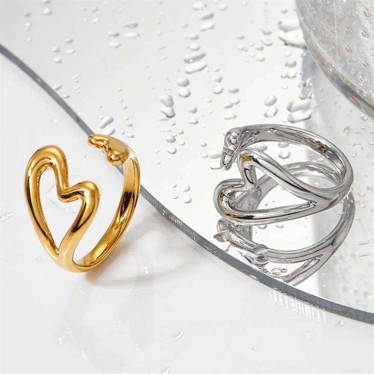 Double Heart Open Ring best