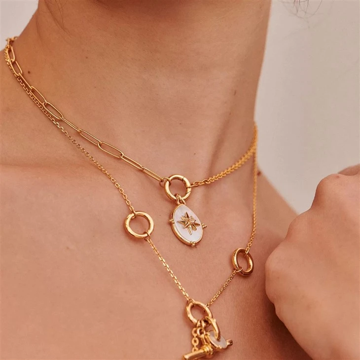 O Shape Chain Charm Necklace